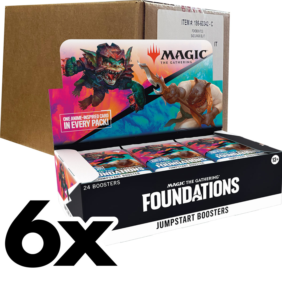 magic the gathering - foundations - jumpstart booster - case sigillato box 24 buste (ita)