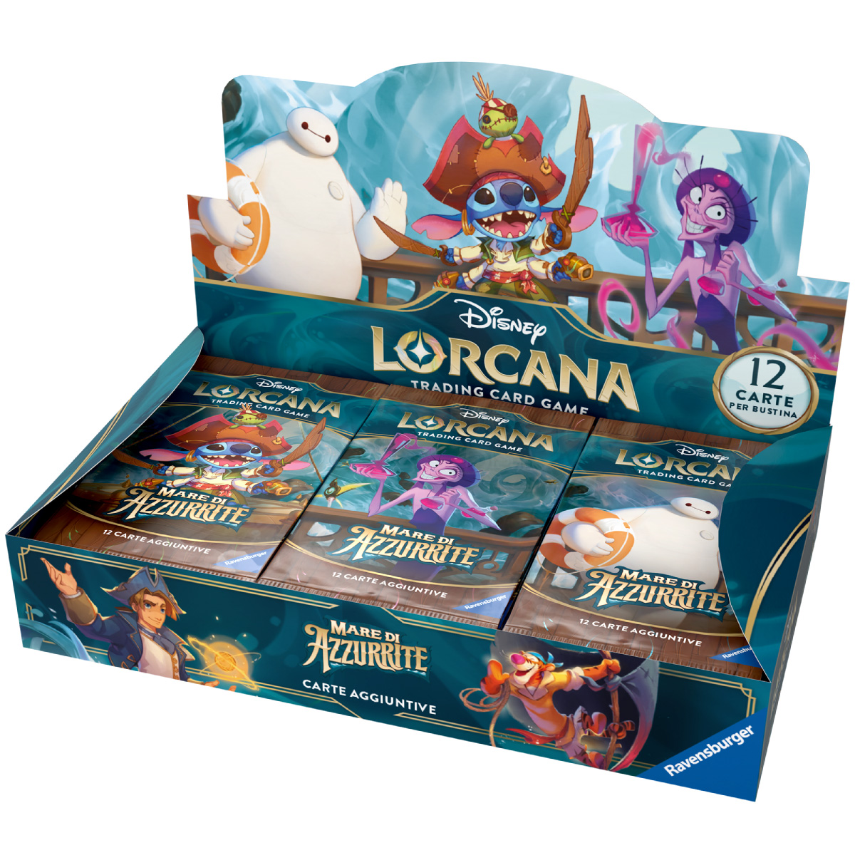 lorcana - mare di azzurrite - box 24 buste (ita)