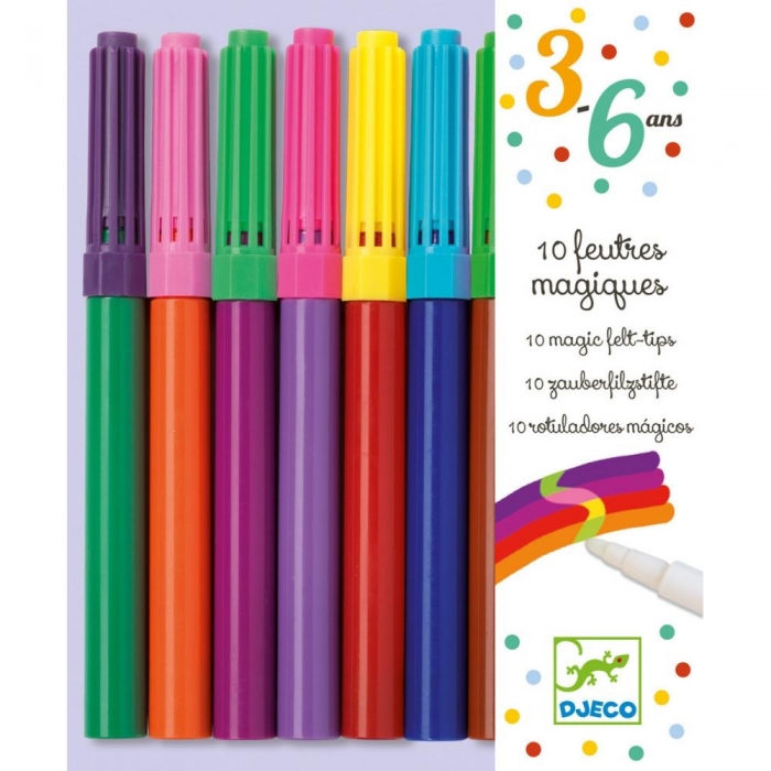 Set 10 pennarelli doppia punta colori classici Djeco - Babookidsdesign