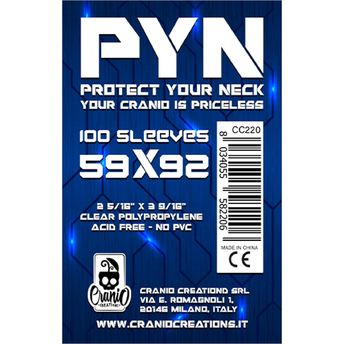 CRANIO CREATIONS Pyn 59x92 - Confezione Da 100 Bustine Protettive a 1,99 €