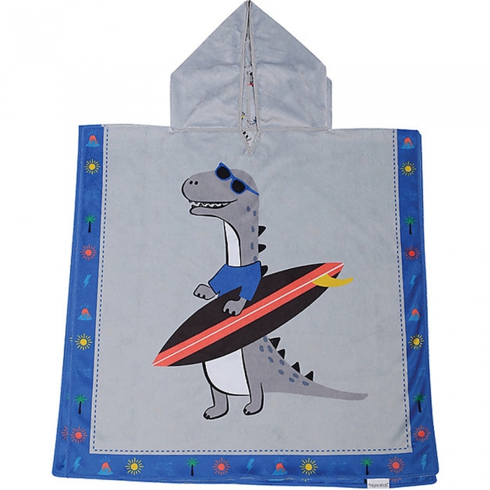 FLAP JACK KIDS Accappatoio Poncho Reversibile Dinosauri a 29,99 €