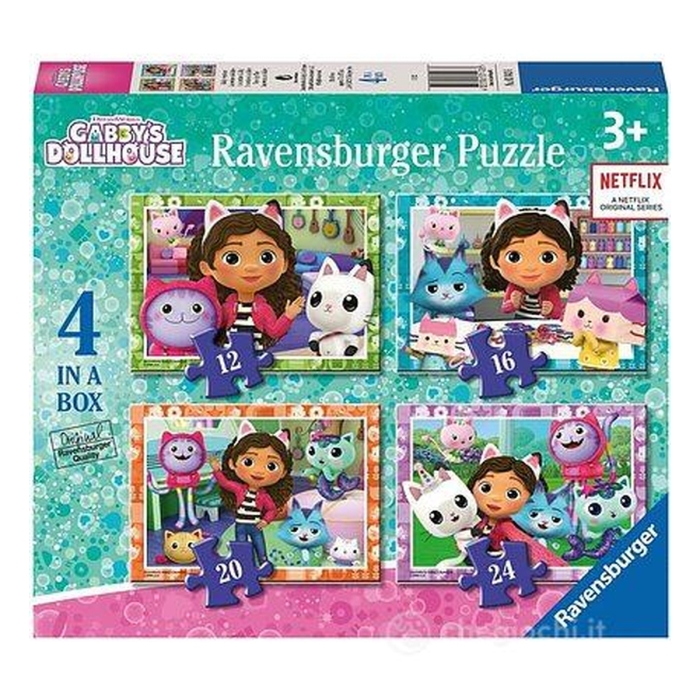 Puzzle Frozen Ravensburger 3 Anni+ 4 Puzzle da 12, 16, 20 e 24