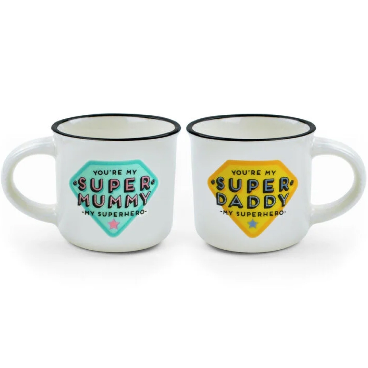 LEGAMI Espresso For Two - Tazzine Da Caffè - Super Mummy And Super Daddy a  9,99 €