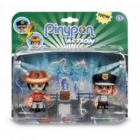 pinypon action - set con 2 personaggi e accessori