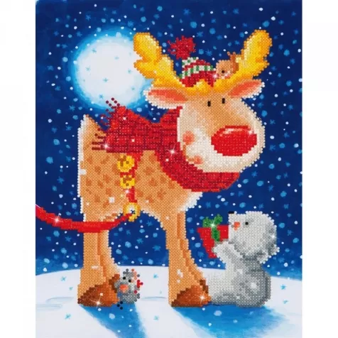 reindeer gift - diamond dotz intermediate dd5.012 27x35cm