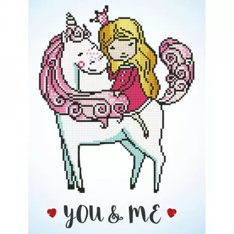 you and me - diamond dotz intermediate dd6.004 30x40cm