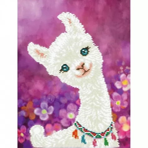 lulu llama - diamond dotz intermediate dd7.018 32x42cm