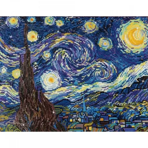 starry night van gogh - diamond dotz intermediate dd9.001 50.8x40.6cm