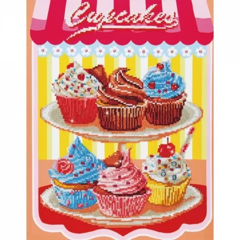 cupcakes - diamond dotz intermediate dd9.006 40.6x50.8cm