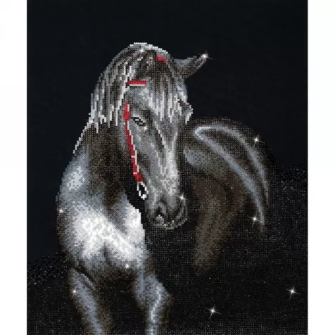 midnight stallion - diamond dotz intermediate dd10.012 42x53cm