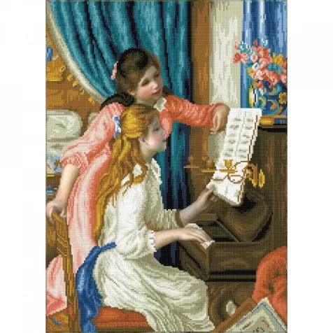 girls at the piano renoir - diamond dotz intermediate dd12.034 48x66cm