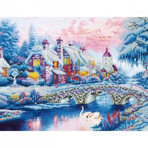 winter village - diamond dotz intermediate dd12.010 79x50cm