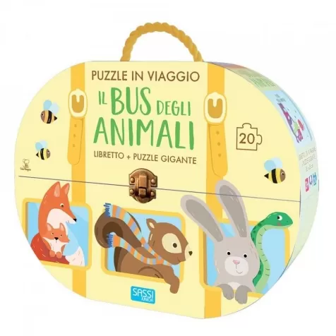 il bus degli animali. puzzle in viaggio. ediz. a colori. con puzzle