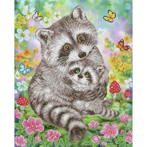 sweet racoons - diamond dotz dd9.054 42x52cm