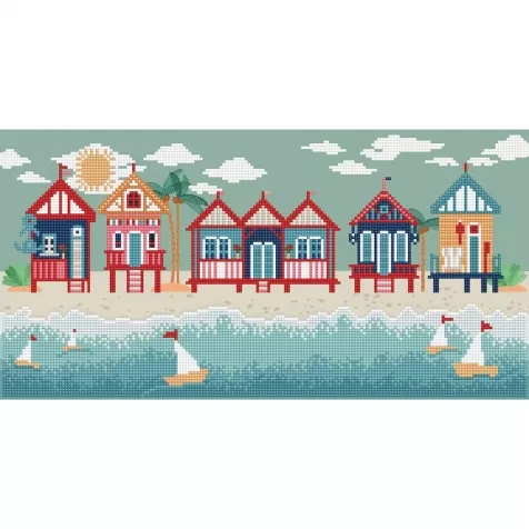 seaside days - diamond dotz intermediate dd7.051 53x27 cm