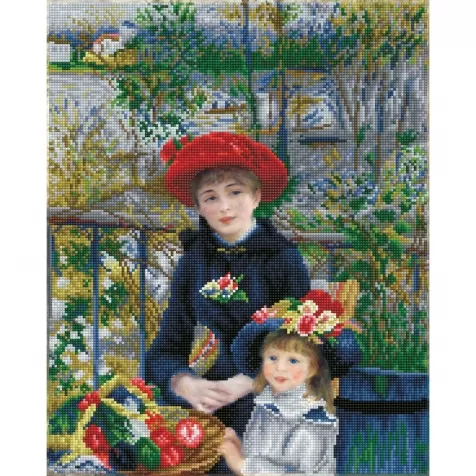 two sisters on the terrace apres renoir - diamond dotz intermediate dd10.039 42x52cm