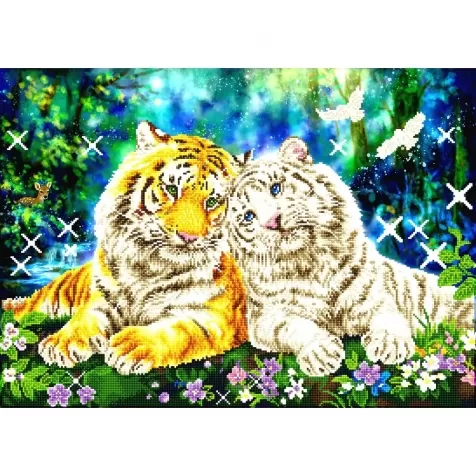 tiger smooch - diamond dotz advanced dd13.026 77x55cm