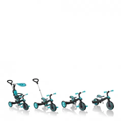 globber - triciclo xplorer trike 4in1 - azzurro