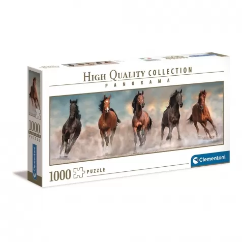 panorama horses - puzzle 1000 pezzi high quality collection