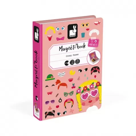 libro magnetico crazy faces ragazza - 55 magneti