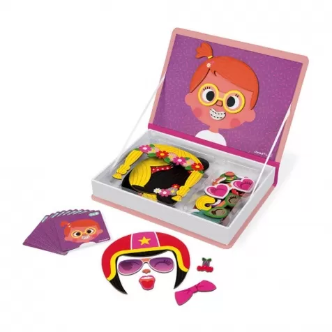 libro magnetico crazy faces ragazza - 55 magneti