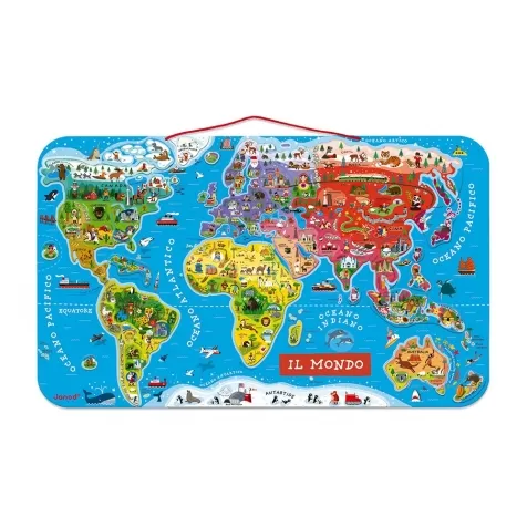 JANOD Puzzle Magnetico Del Mondo 92 Pezzi In Legno a 39,99 €