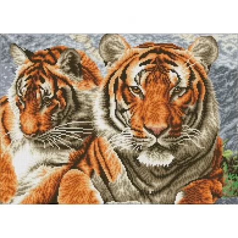 DIAMOND DOTZ Tigers - Diamond Dotz Squares Dq10.003 52x37cm a 47,99 €