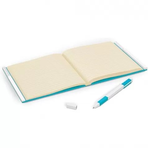 notebook quaderno con 1 penna - colore azzurro