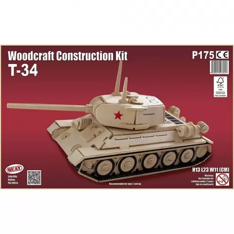 t-34 - kit di costruzioni in legno (certificazione fsc)