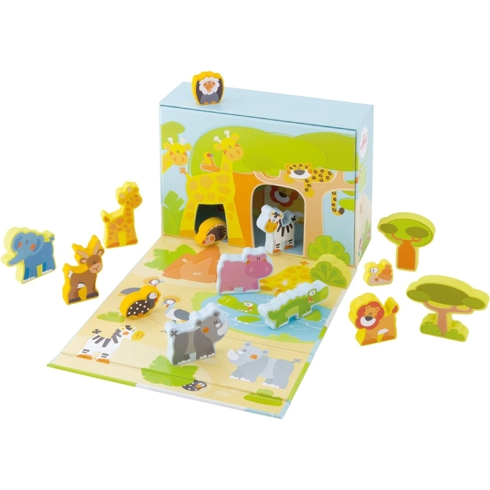 savana - playset in legno con personaggi