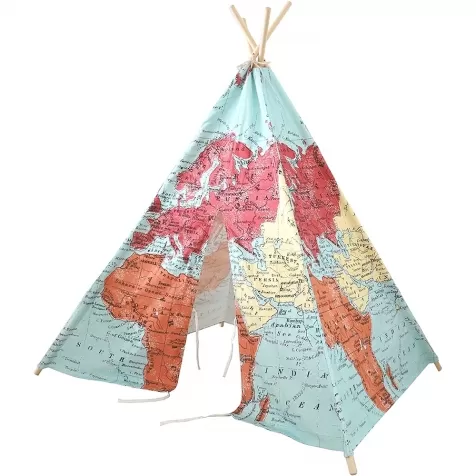 teepee tent world map - tenda mappa del mondo - sunny a colori