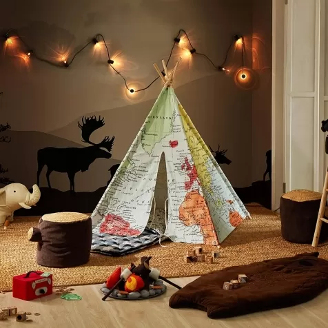 teepee tent world map - tenda mappa del mondo - sunny a colori