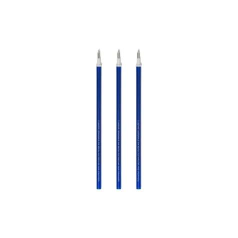 set di 3 ricariche per penne gel cancellabili - colore blu