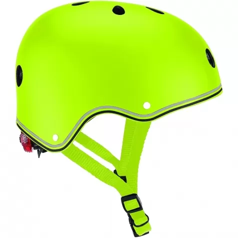 globber - caschetto primo light con luci xs/s (48-53cm) - verde lime