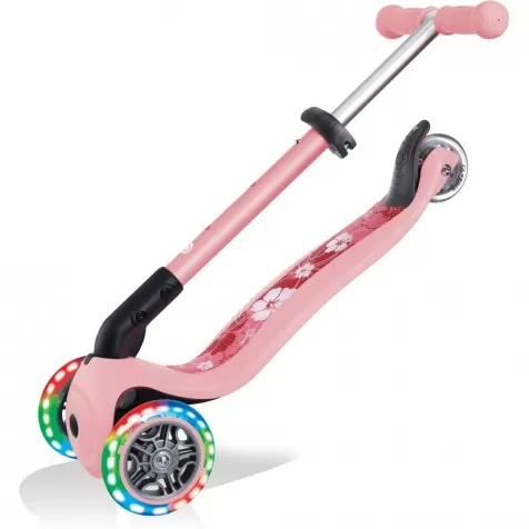 globber - junior foldable fantasy light - monopattino pieghevole  con luci - rosa pastello