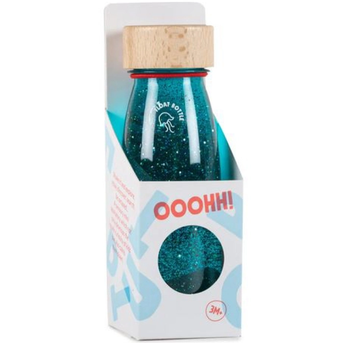 petit boum - bottiglia sensoriale float turquoise