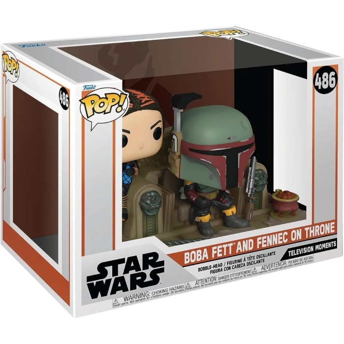 star wars - boba fett and fennec on throne 9cm - funko pop 486