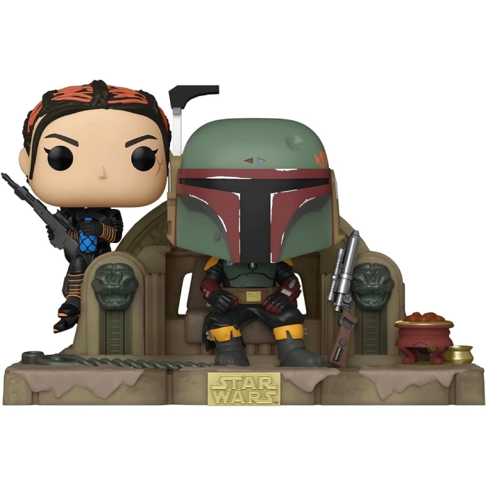 star wars - boba fett and fennec on throne 9cm - funko pop 486