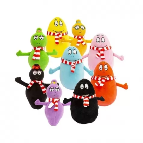 barbapapa peluche con sciarpa 20cm assortito