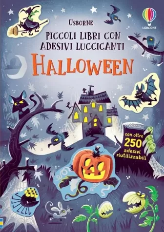 halloween. piccoli libri con adesivi luccicanti