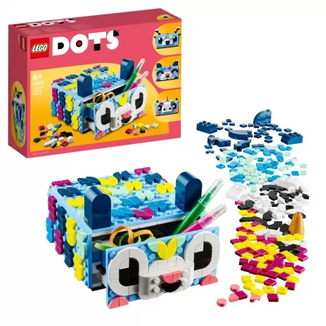 LEGO DOTS 41959 Il Simpatico Panda portaoggetti, Set Scatola Fai da Te,  Regalo Creativo, Giochi per Bambini dai 6 Anni - LEGO - DOTs - Set  mattoncini - Giocattoli