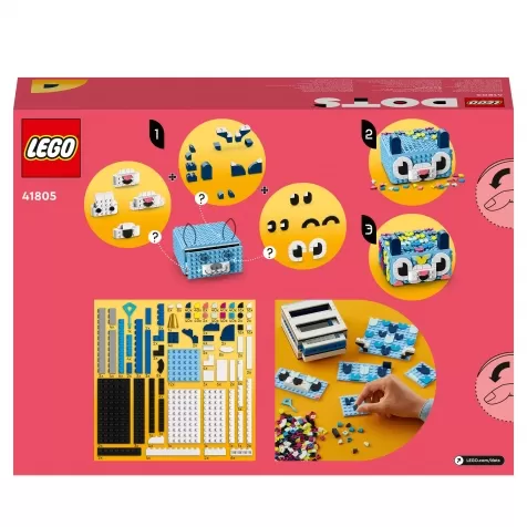 LEGO DOTS 41959 Il Simpatico Panda portaoggetti, Set Scatola Fai da Te,  Regalo Creativo, Giochi per Bambini dai 6 Anni - LEGO - DOTs - Set  mattoncini - Giocattoli