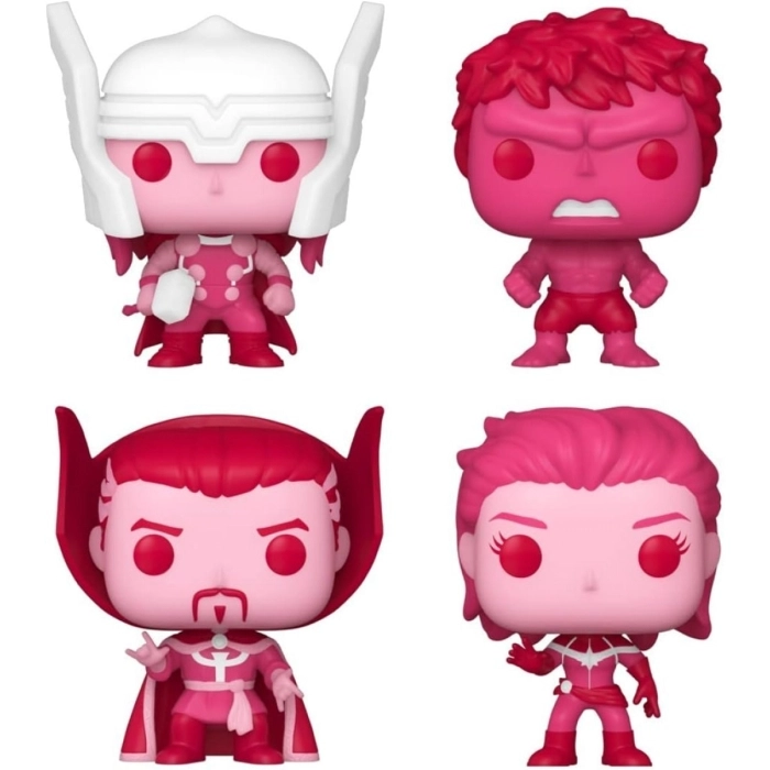 marvel: valentines - marvel classic box 4 personaggi - funko pop