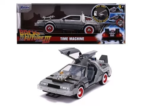 time machine ritorno al futuro i - 1:24 die cast con luci