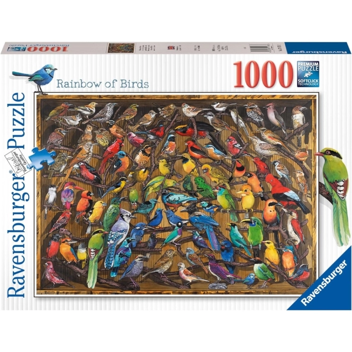 arcobaleno di uccelli - puzzle 1000 pezzi