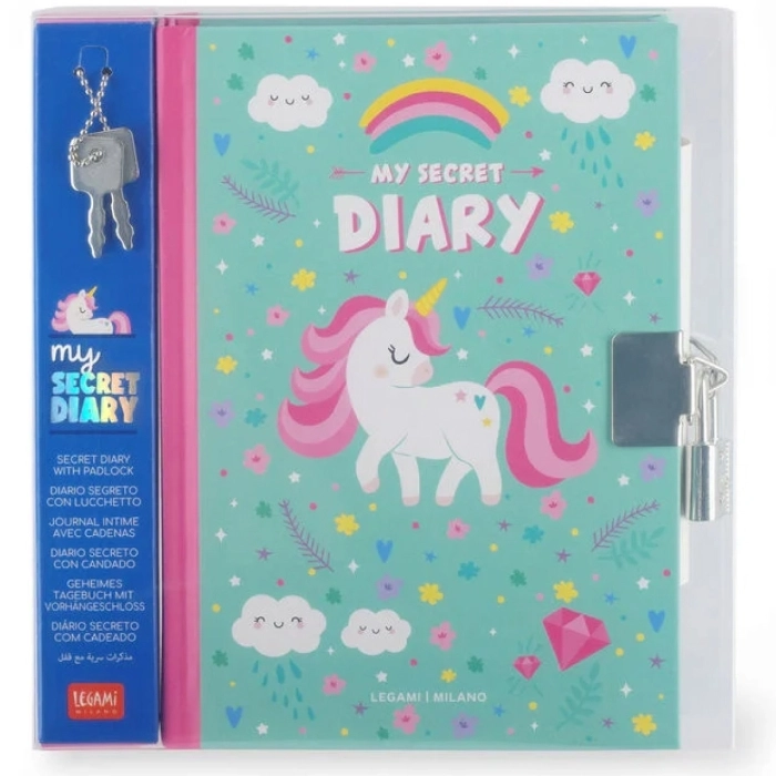 diario segreto con lucchetto - my secret diary - unicorn