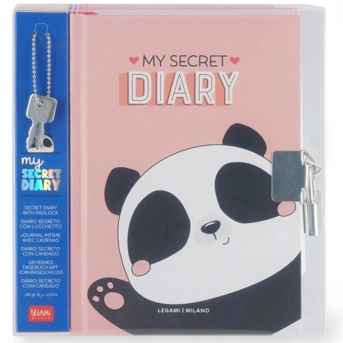 diario segreto con lucchetto - my secret diary - panda