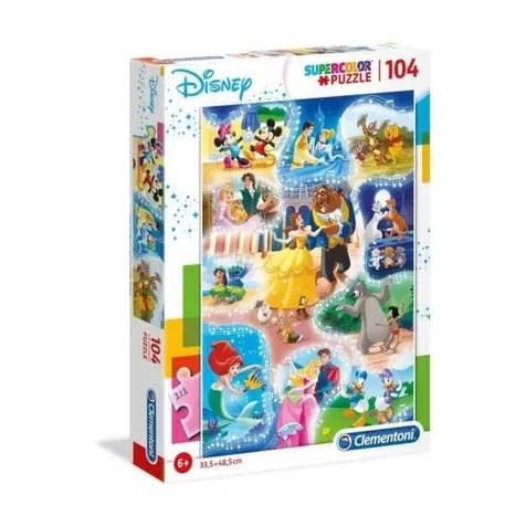 disney classic - super color puzzle - puzzle 104 pezzi