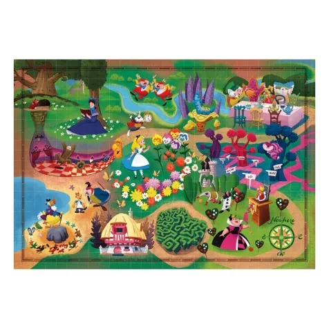 disney: alice in wonderland - story maps - puzzle 1000 pezzi