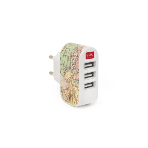 plug & charge - caricabatterie da muro - 3 usb - travel